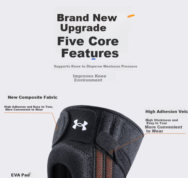 Under Armour Basketball Knee Pads, Sports Running Meniscus Injury Climbing Mountain Climbing Knee Joint Badminton, Black And Blue 9