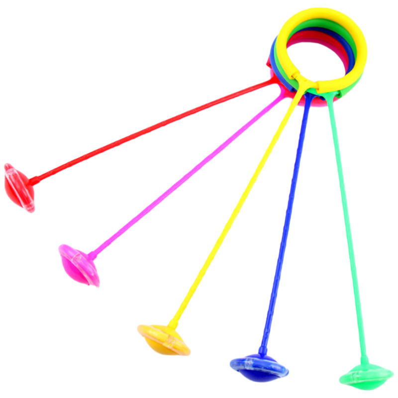 Lankupa Kids Foot Ring Bouncing Ball Glowing Foot Ring Single Player Swing Foot Ball Student Sports Outdoor Toy Birthday Gift