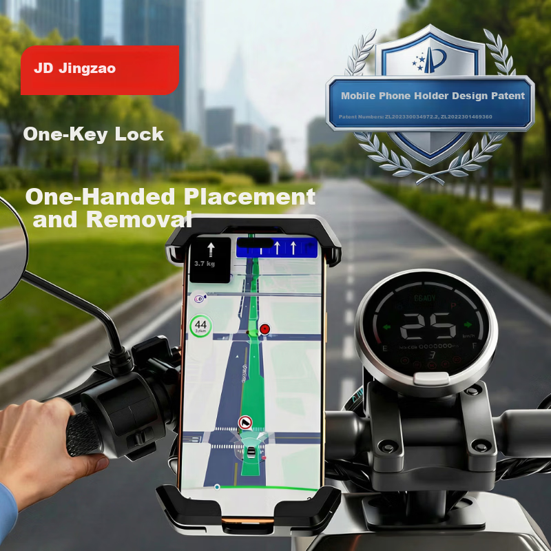 JD Jingzao Two-Way Adjustable Electric Vehicle Phone Holder Motorcycle Battery Bicycle Delivery Rider Shockproof Anti-Shake Handlebar Mount