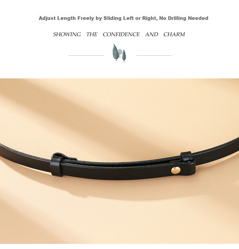Viney Women's Genuine Leather Belt Decorative Waistband for Skirts and Sweaters Casual Stylish Birthday Gift 10