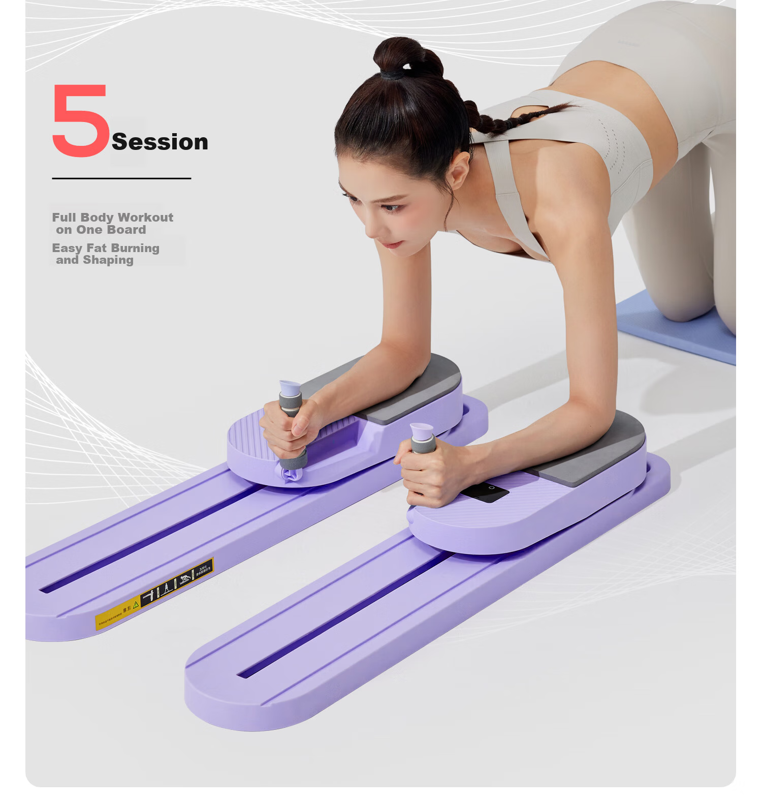 Yottoy Detachable Abdominal Board Automatic Rebound Ab Wheel Roller Professional Silent Abs Trainer for Weight Loss and Belly Slimming 5