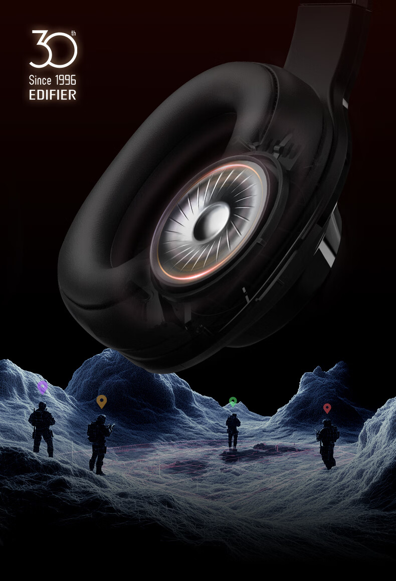 EDIFIER HECATE G2 Wireless Edition, 2.4G Wired Bluetooth Quad-Mode Headphones, Gaming Computer Wireless Dedicated Triangular FPS PUBG Valorant, White 12
