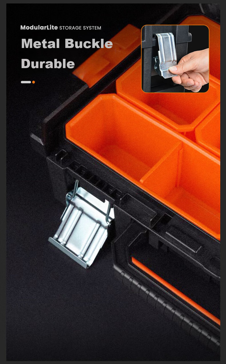 Tactix Combination Telescopic Toolbox Visible Parts Box Industrial Grade Vehicle Stackable Large Household Storage Box 320383 10