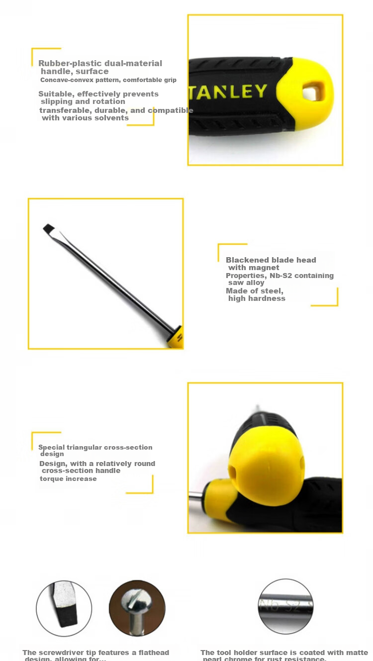 STANLEY Heavy-Duty Flathead Screwdriver 3×100mm 65-181 STMT67265-8 2