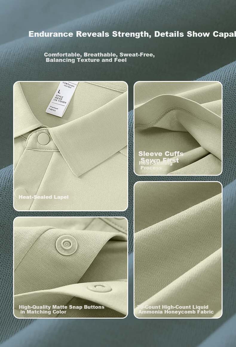 ROMON 7A Antibacterial Cooling Short Sleeve Polo Shirt Men Summer New Solid Color Stretch Top 5008 10