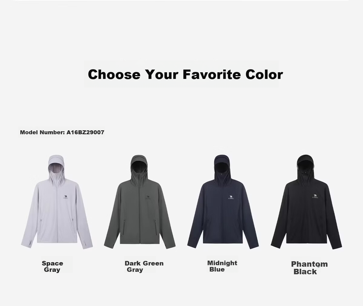 CAMEL Outdoor Sun Protection Jacket 2026 Spring Summer New Unisex Cooling Breathable Silver Coated Brim Coat Sun Protection 9007 23