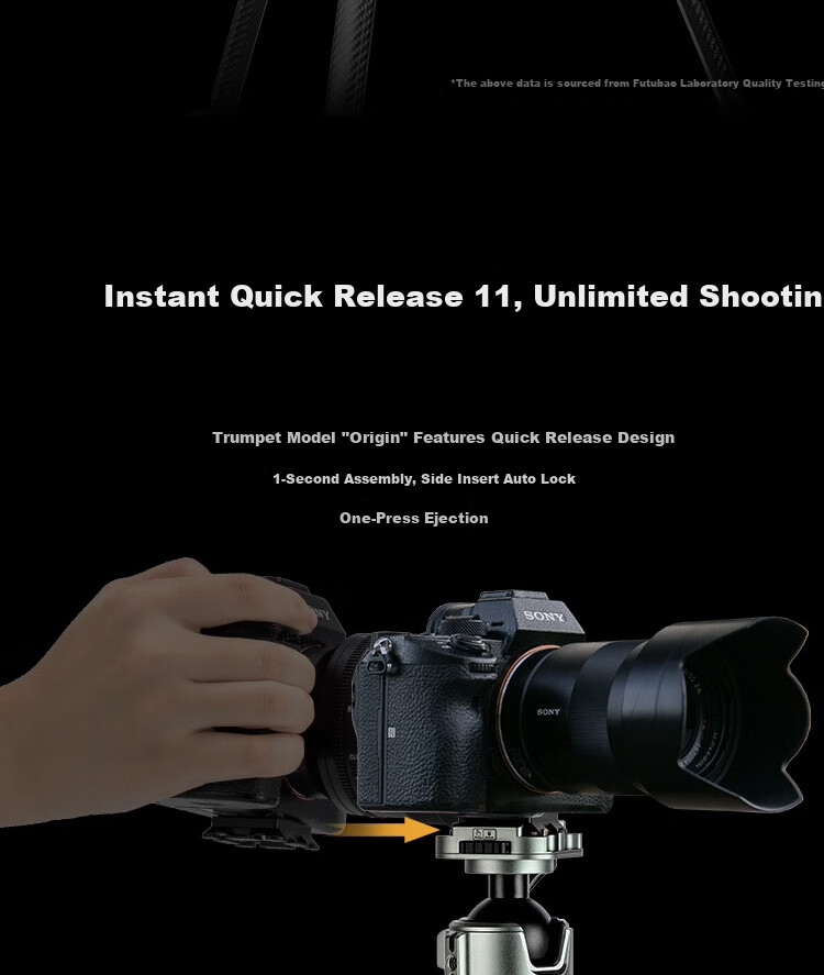 Fotopro Origin Portable Pure Carbon Fiber Asymmetric Design Panoramic Tripod Head for Digital Camera Mirrorless Photography Black 8
