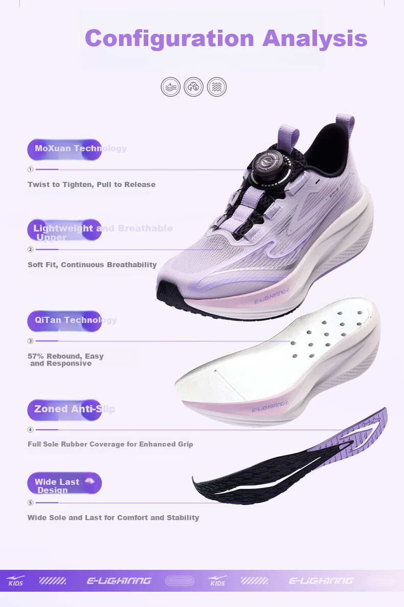 ERKE Kids Unisex Shock Absorption Sports Shoes Children's Dial Running Shoes Microcrystalline White/Signal Red Size 39 16