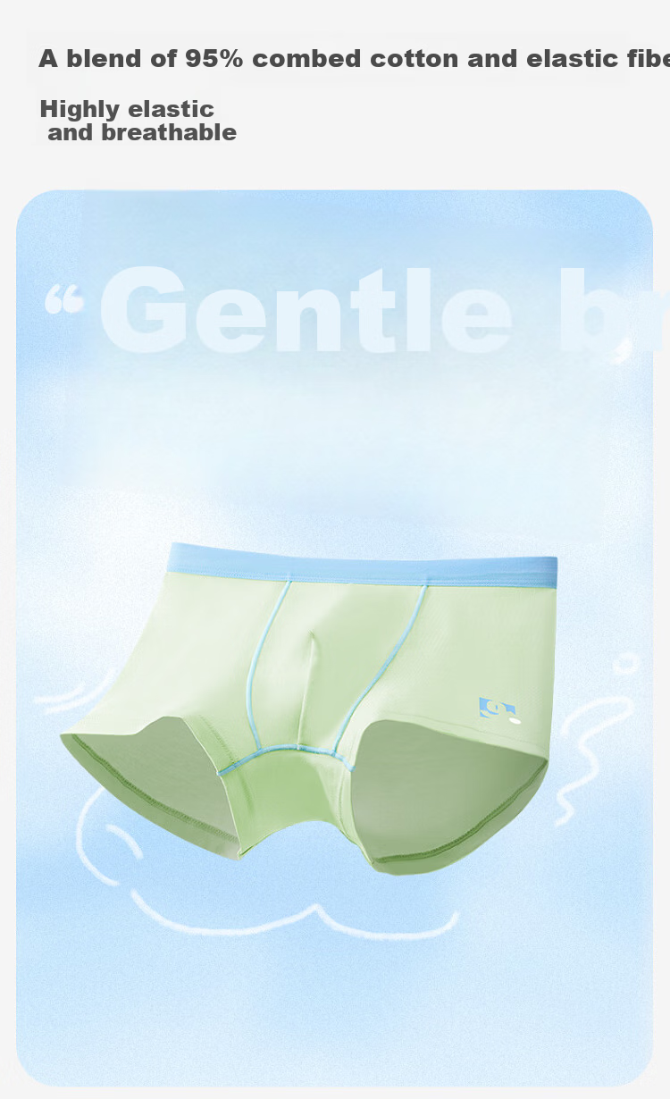 Jiusuiban 7A Antibacterial Children's Cotton Underwear Sweat-Absorbing Boys Girls Silk Gusset Boxer Briefs A-Class Youth 5-Pack 6