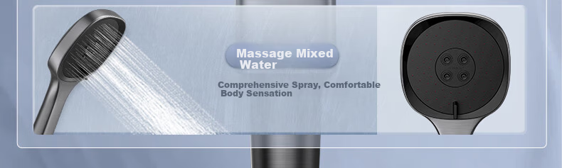 JOMOO Shower Set Gun Gray Piano Key Automatic Descaling Pure Copper Waterway Shower 36602-536/HBS-1 38