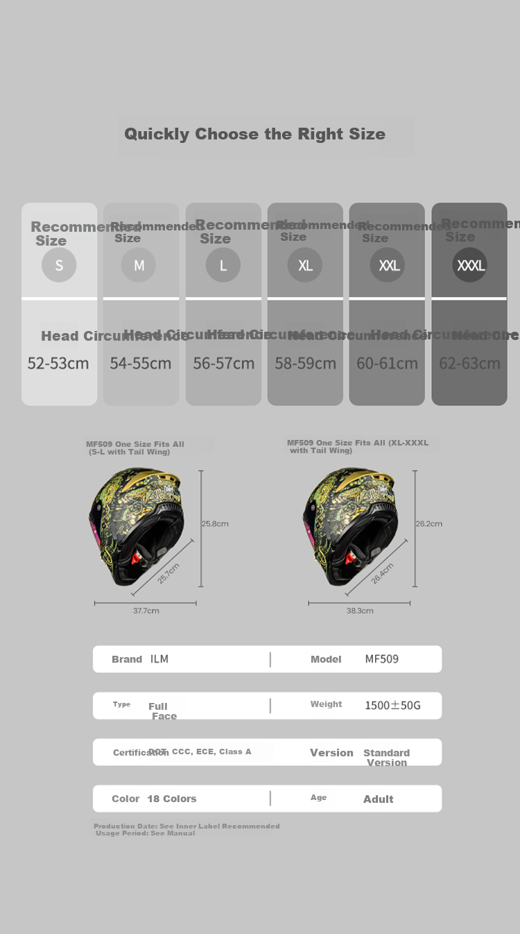 ILM Motorcycle Full Face Helmet 3C Certified Winter Retro Cruiser Helmet Obsidian Black L (56-57CM) 12