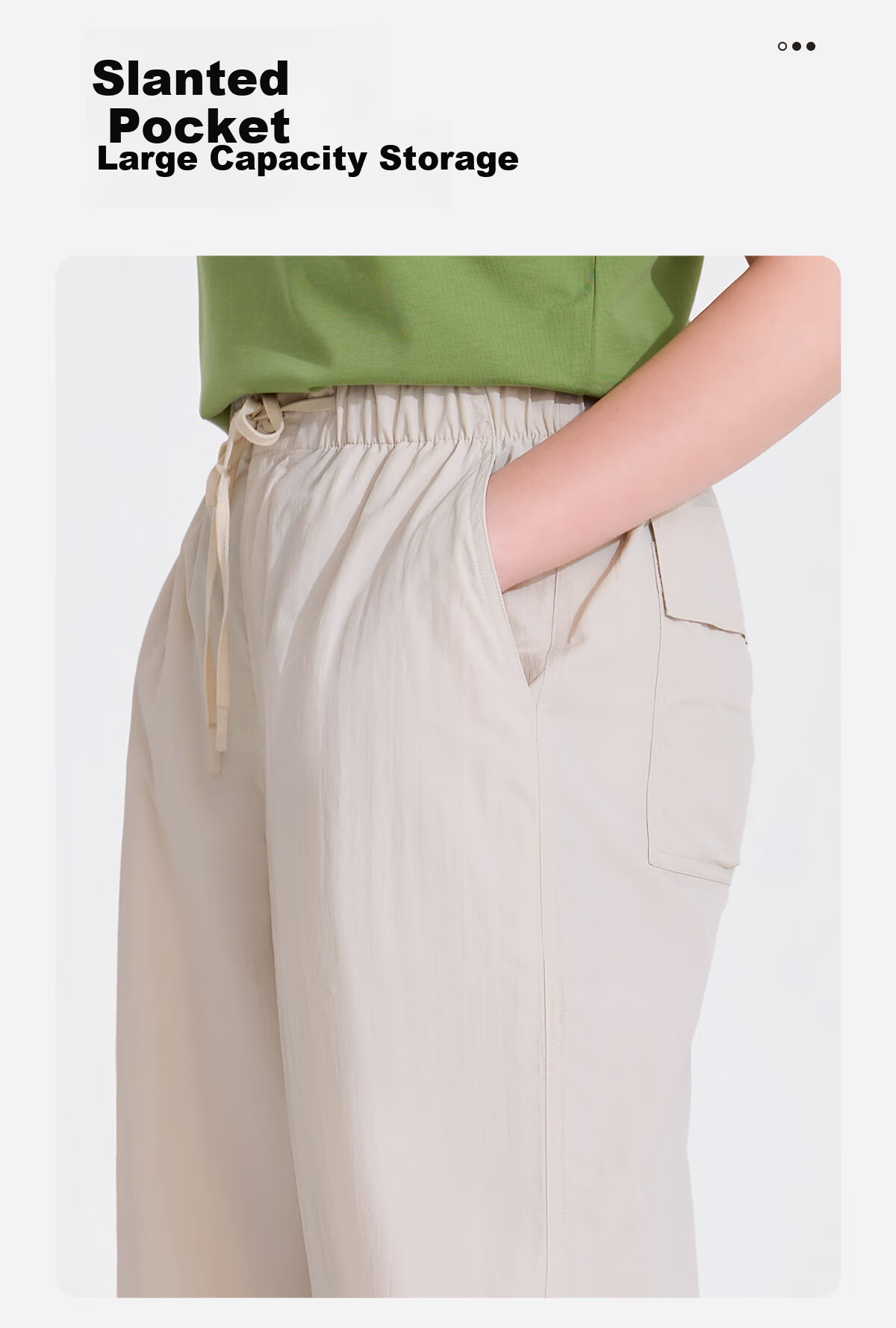 Panda Camel Series Quick-Dry Pants Summer Women's Cooling Loose Straight Casual Hiking Trousers 8147 Gray, M 4