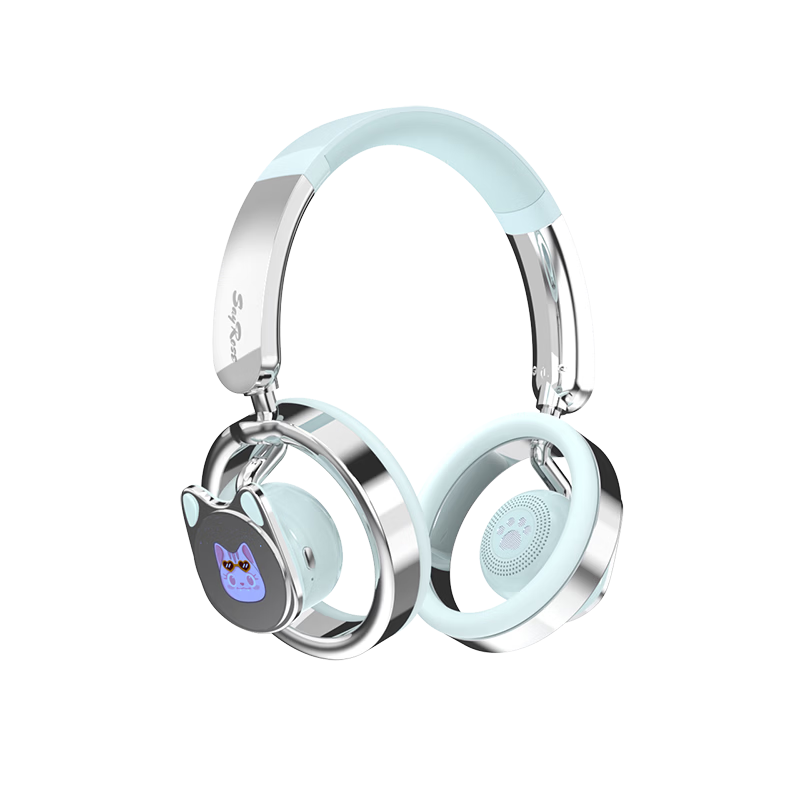 SayRose Cat Ear Headphones Apple Wireless Dreamy Starry Sky Atmosphere Huawei Stylish Gift for Girls Girlfriend Wife Bestie Birthday Holiday Summer Blue