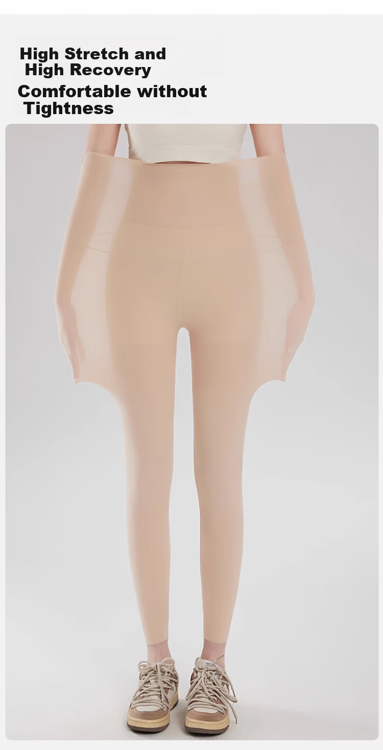 Xueqiman Ultra-Thin Seamless Ice Silk Sun Protection Shark Pants for Women Summer Slimming Hip-Lifting Fitness Safety Nine-Point Leggings Yoga Pants 8