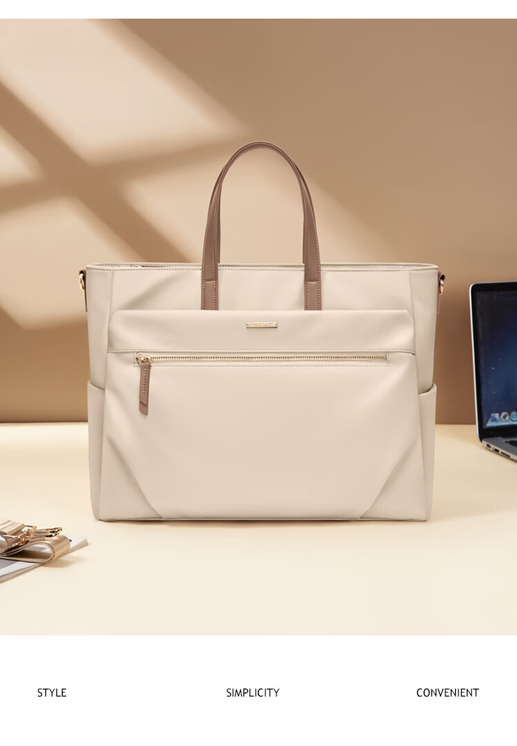 POLO Handbag, Women's Shoulder Bag, Ladies' 14-Inch Laptop Bag, Business Travel Office Bag, Gift for Girlfriend 20