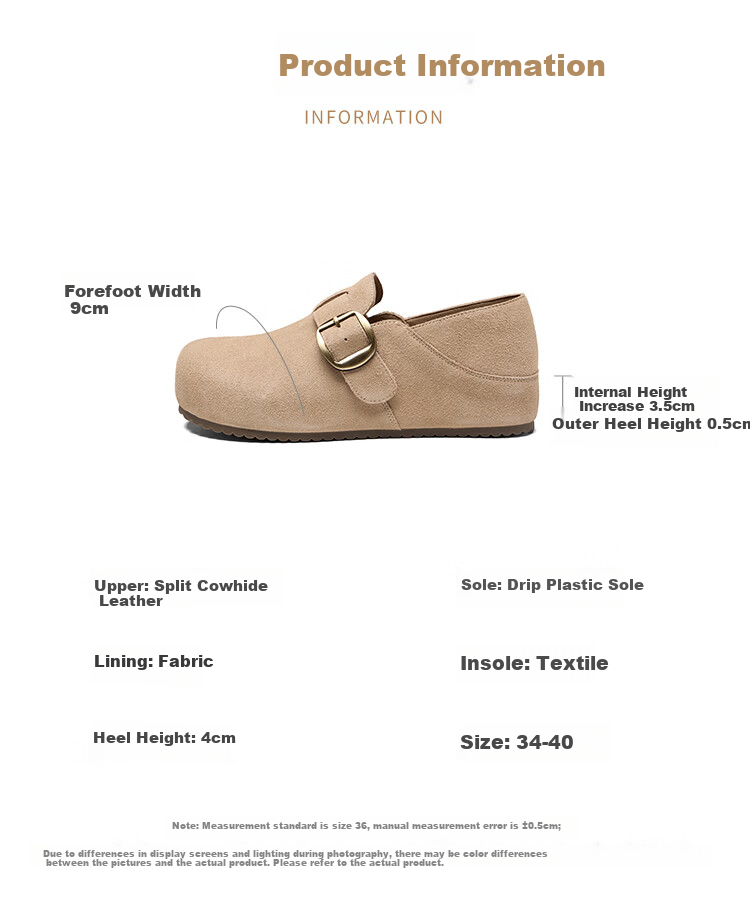 Zhuoshini Platform Birkenstock Shoes 2026 New Spring Full Coverage Thick Sole Slip-On Women's Shoes Camel Color Size 37 7