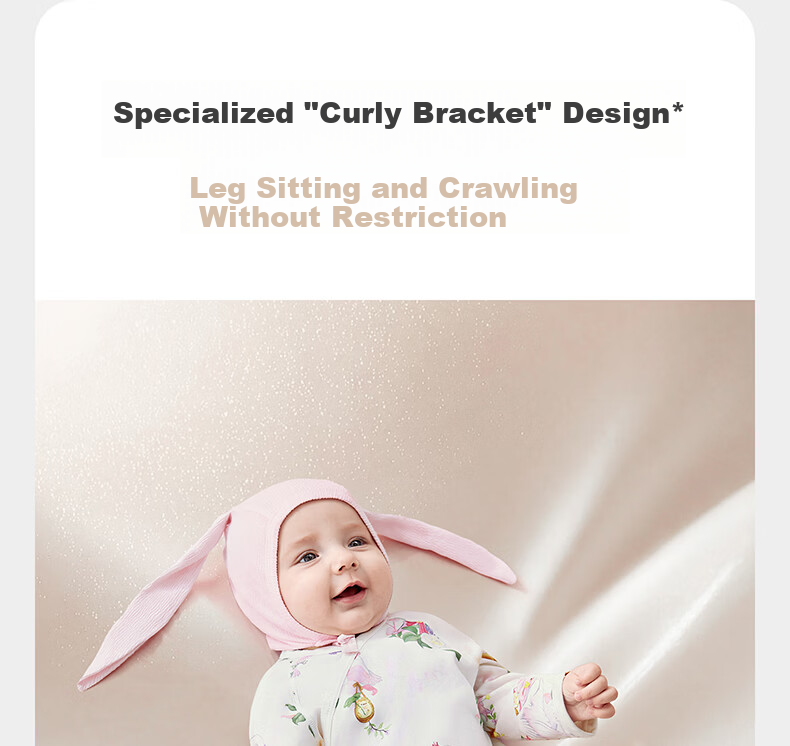 Babycare Soft Long Sleeve Romper Baby Jumpsuit Infant Clothing Qingchuan Blue [Middle Opening] 73cm 12