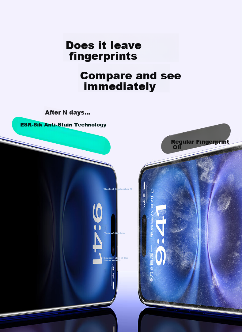 ESR Privacy Tempered Glass Screen Protector for iPhone 16/15 - Anti-Spy, Anti-Fingerprint, Drop-Resistant Privacy Protection Film with Dust-Free Installation Kit 9