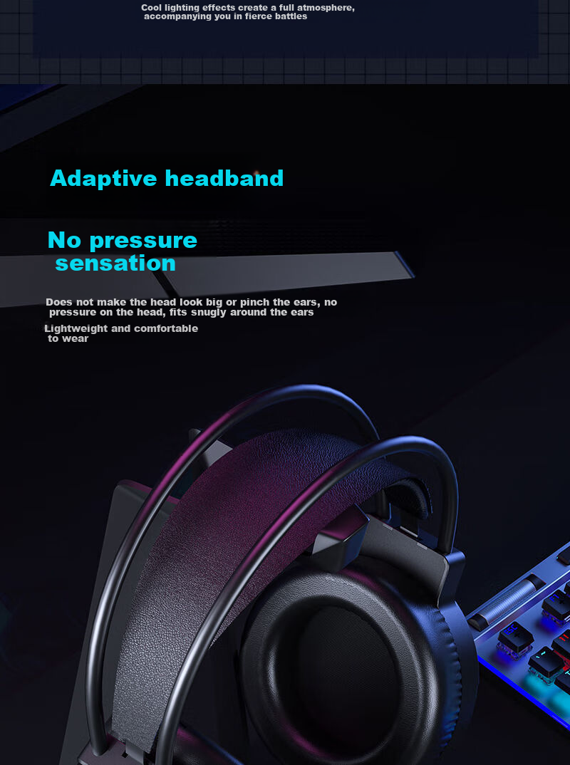 HP H220 Over-Ear Gaming Headset, Stereo Surround Sound, Wired Headphones with Microphone for Internet Cafes And E-Sports Games CSGO PUBG, Compatible with Desktop Computers And Laptops 8
