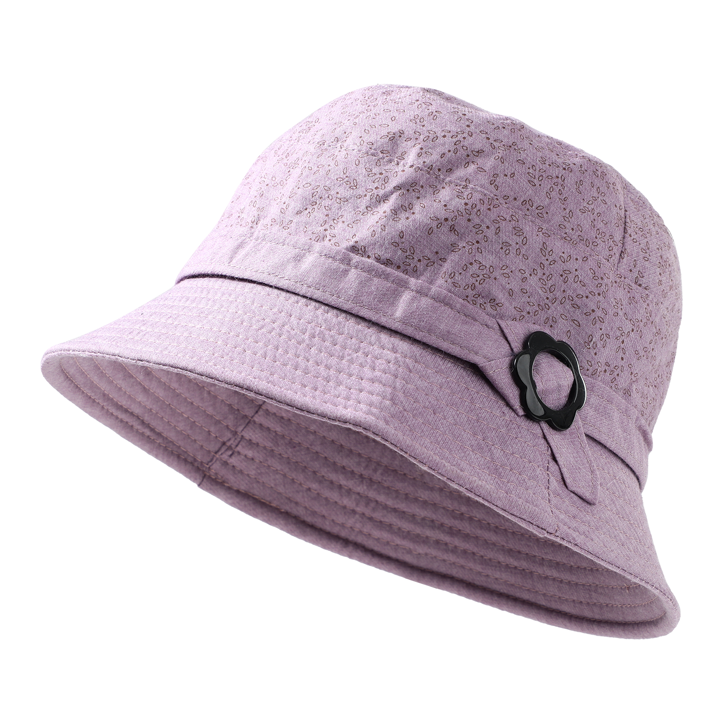 Yuzhaolin Middle-aged and Elderly Women's Hat Mom Bucket Hat Spring and Autumn Windproof Sunshade Four Seasons Usable Fisherman Hat Purple