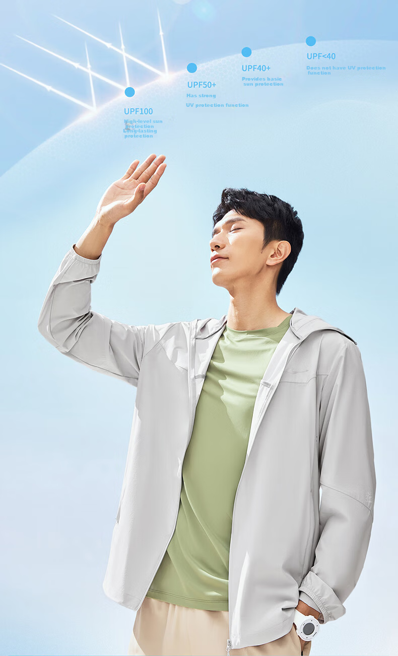 ERKE [Yu Shitong Same Style] Men's Sunscreen Jacket Spring Men's Coat Moisture-Wicking Quick-Dry UPF100+ Cooling Sports Shirt 7