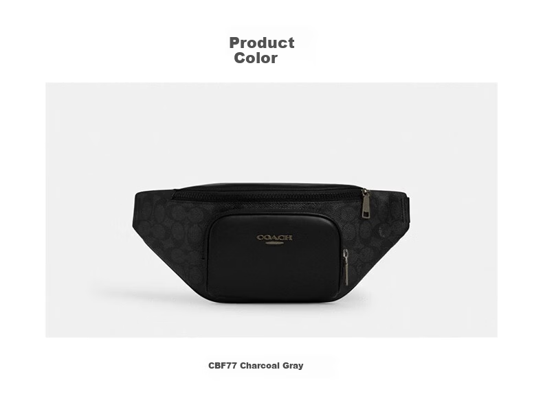 COACH Men's RACER Black Handheld Shoulder Crossbody Bag CBF68 Gift 4