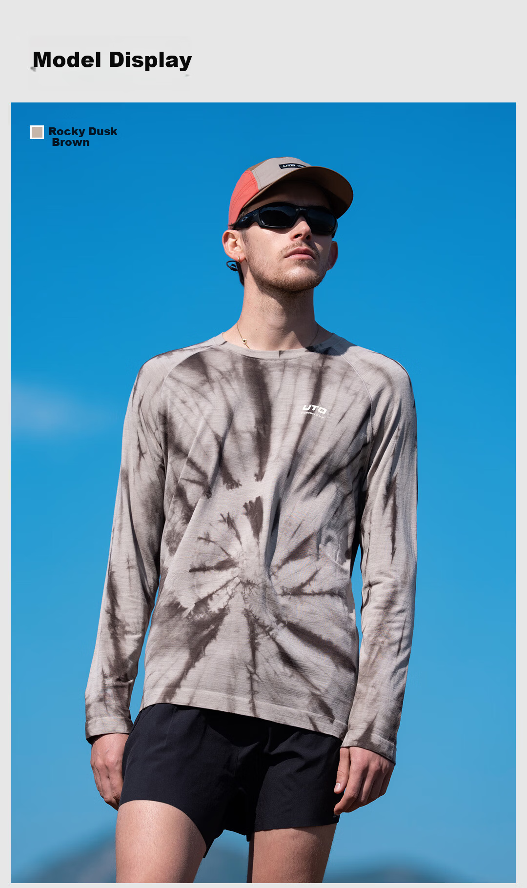 UTO Tie-Dye Merino Wool Quick-Dry Shirt for Hiking and Mountaineering Men’s Rock Purple L 14