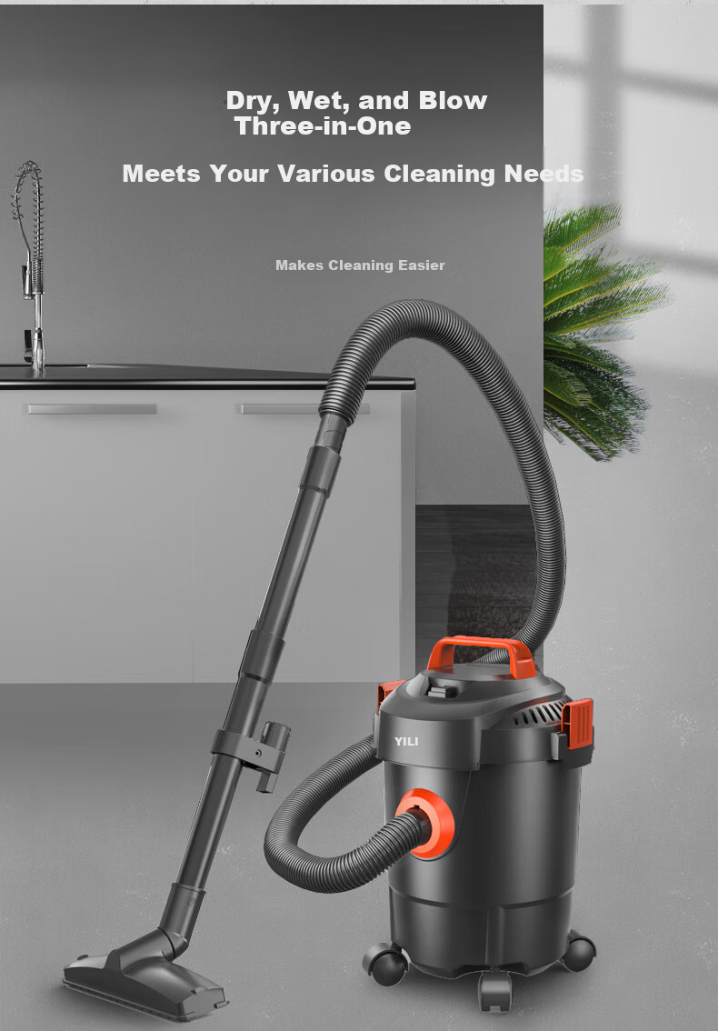 Yili Vacuum Cleaner with Automatic Dust Collection, Powerful Suction for Home Use, Commercial And Industrial Applications in Hotels, Offices, Workshops, Car-Mounted Large Capacity Dust Removal Machine 6291E-25L 6