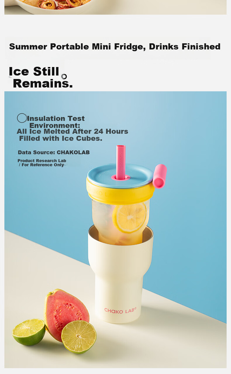 Chakolab Double-Layer Glass Insulated Tumbler Large Capacity Straw Ice Glass Cup Office Stylish Student Coffee Mug 9