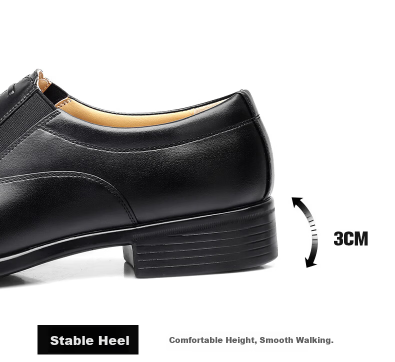 Qiangren Classic Formal Men's Shoes Jihua 3515 Quality Business Single Leather Shoes Three-seam Black Size 38 14