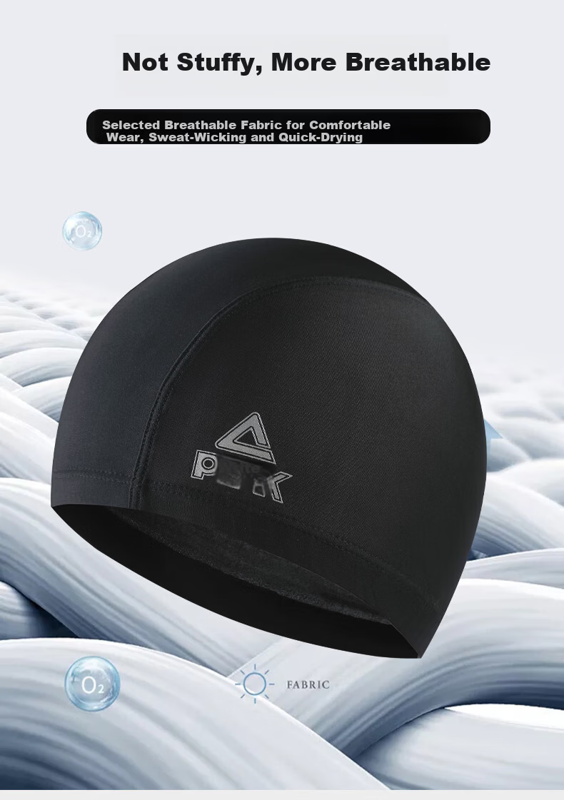 Peak Swimming Cap Unisex Long Hair Comfortable Fabric Swim Cap Fashion Ear Protection Non-Tight Non-Sticky White YSF4509 1
