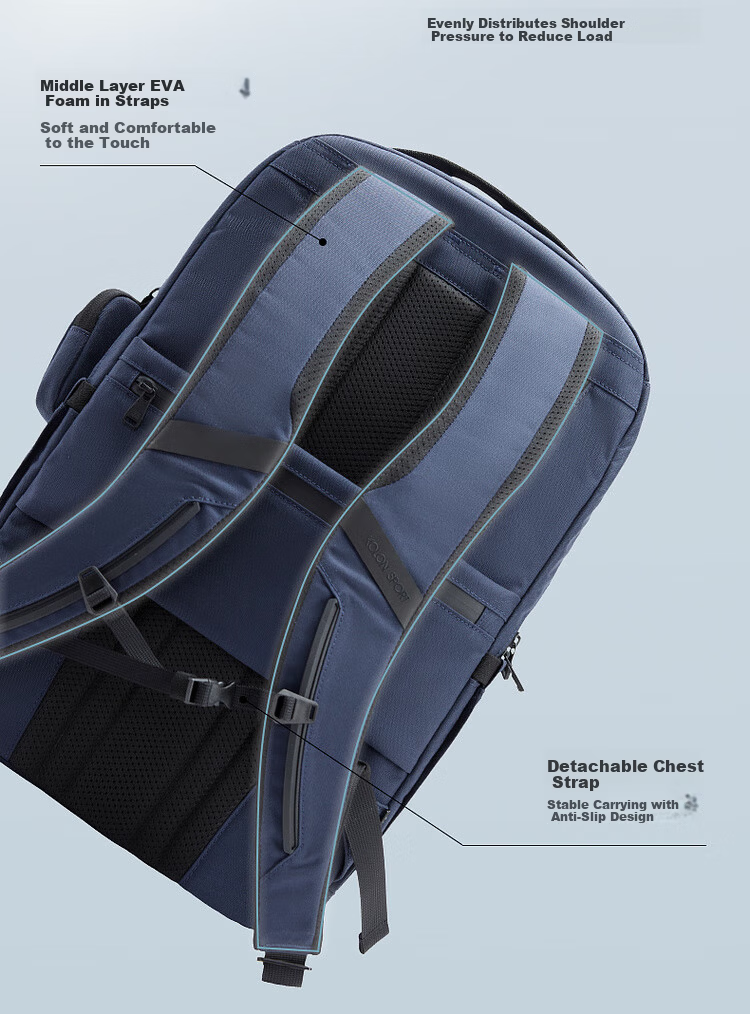 KOLON SPORT Commuter Business Backpack Water-Resistant Durable Multifunctional 21L Large Capacity 8