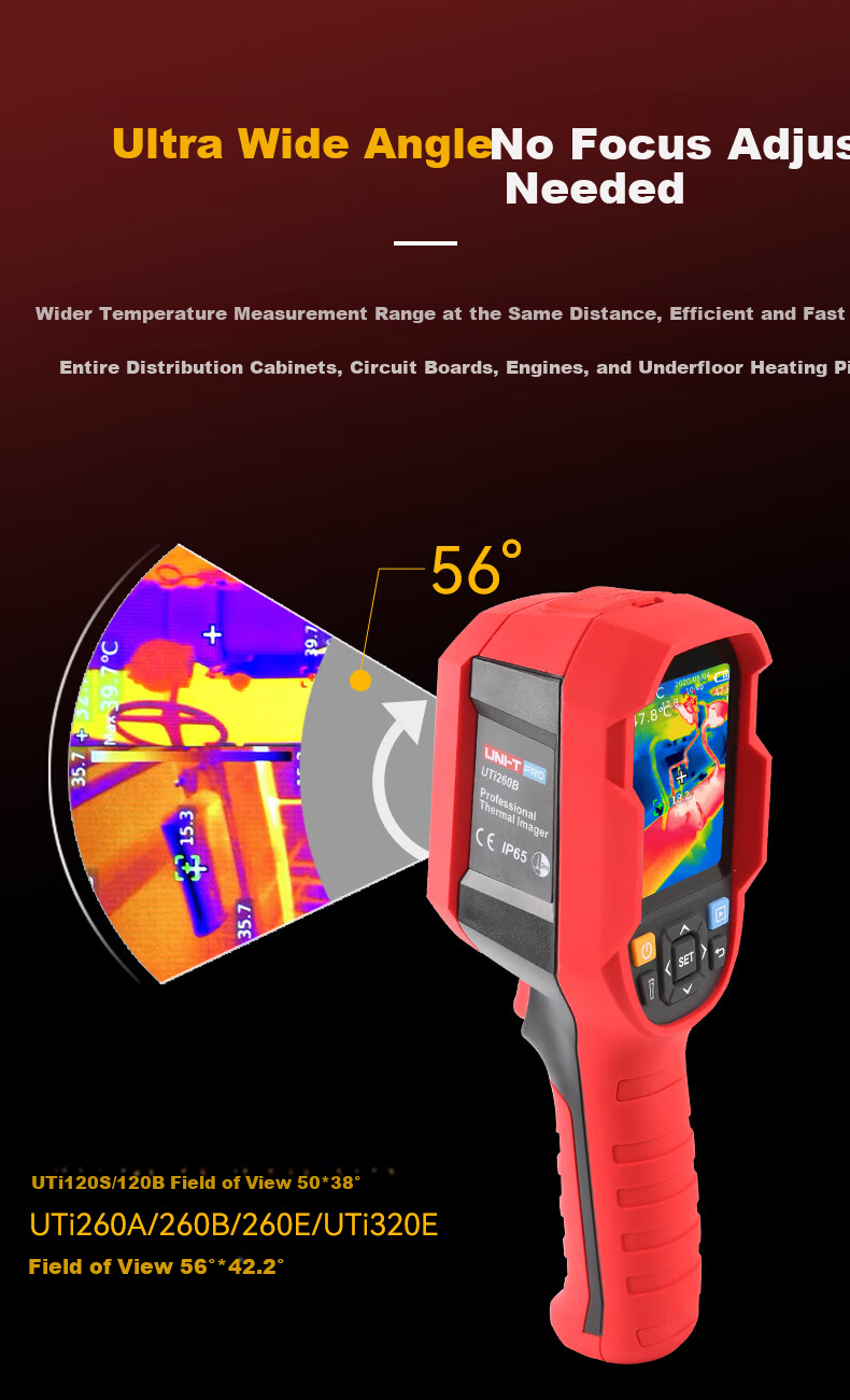 UNI-T UTi165B+ Infrared Thermal Imaging Camera Night Vision Device High-Definition Thermal Imager Temperature Measurement Underfloor Heating Water Leak Power Detection Instrument 4