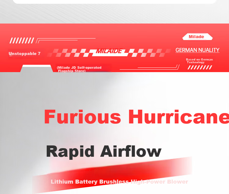 Milade [Top Model 2200G Wind Pressure] Industrial Turbo Ducted Fan Brushless Motor Powerful Blower Storm Fan 5