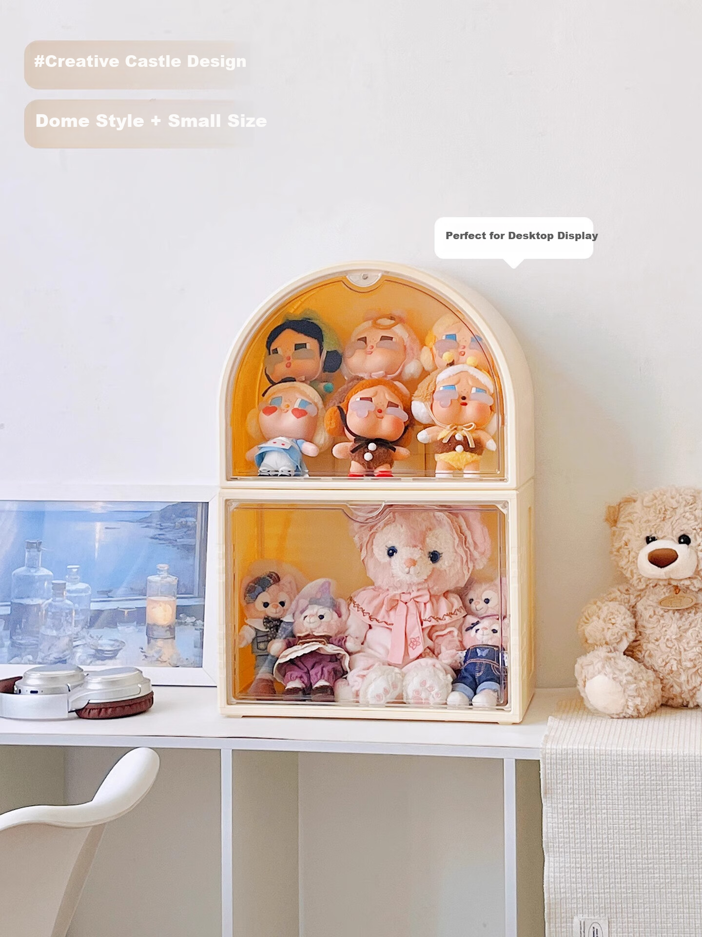 MESHD Labubu Display Box Transparent Dustproof Blind Box Plush Doll Vinyl Pop Mart Labubu Storage Box 7