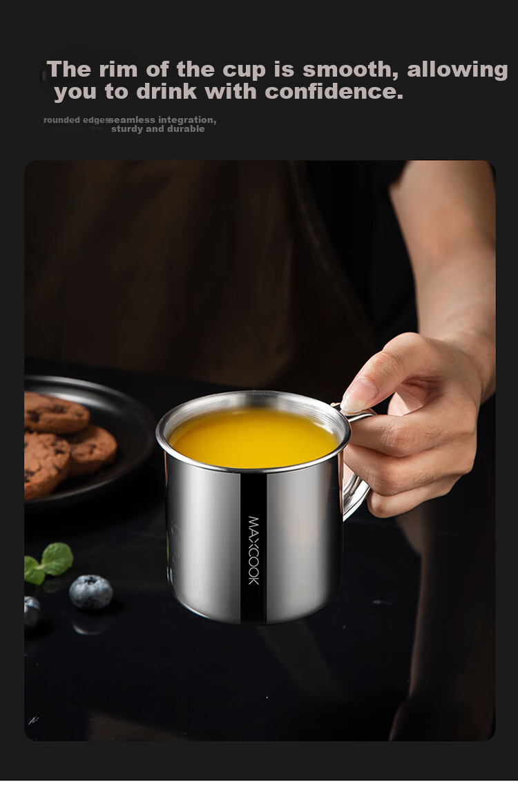 MAXCOOK 316L Stainless Steel Cup with Lid Household Water Cup Tea Infuser Large Capacity 550ml MCB9705 6