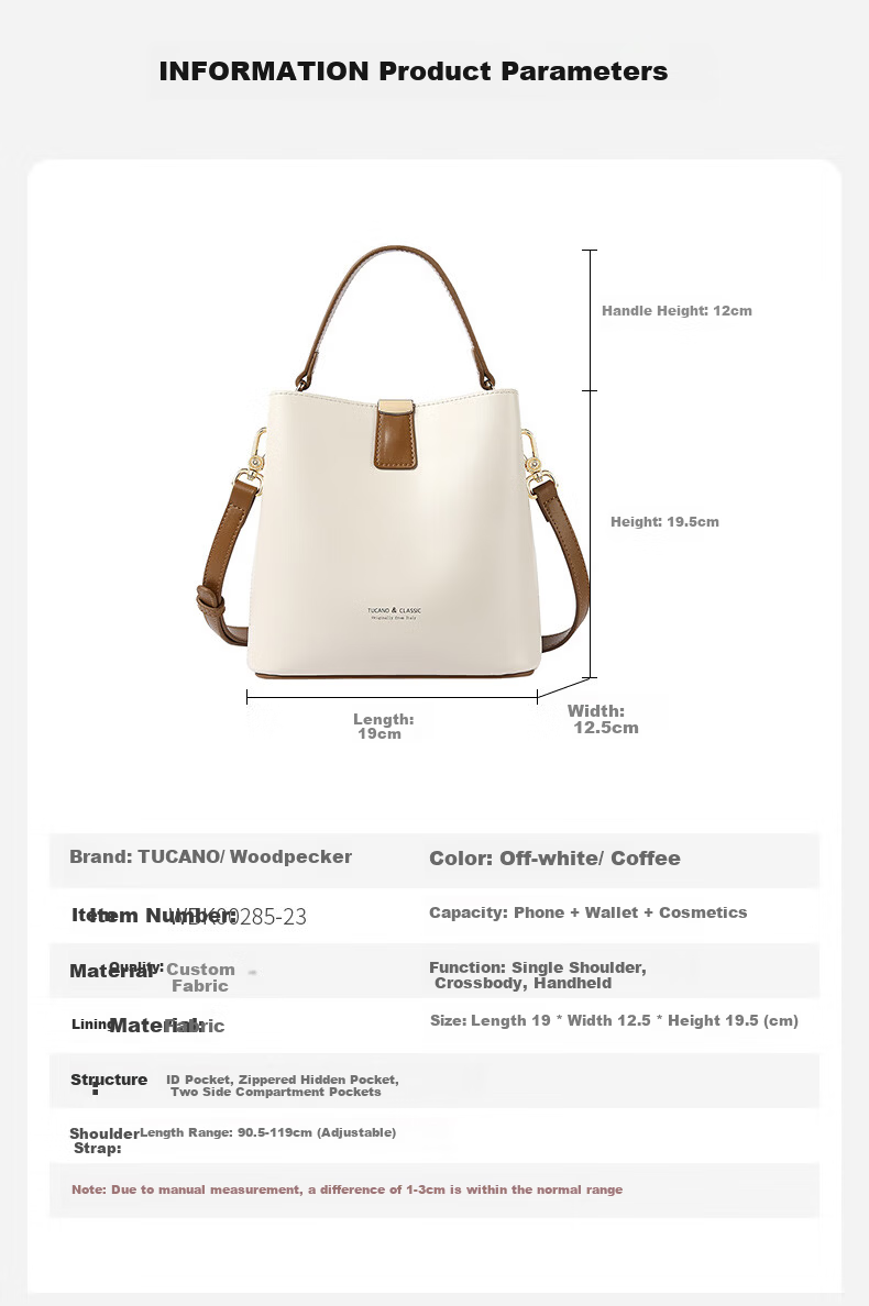 TUCANO Women's Bag 2026 New Shoulder Bag Luxury Bucket Bag Handbag Crossbody Bag Birthday Gift for Women 6