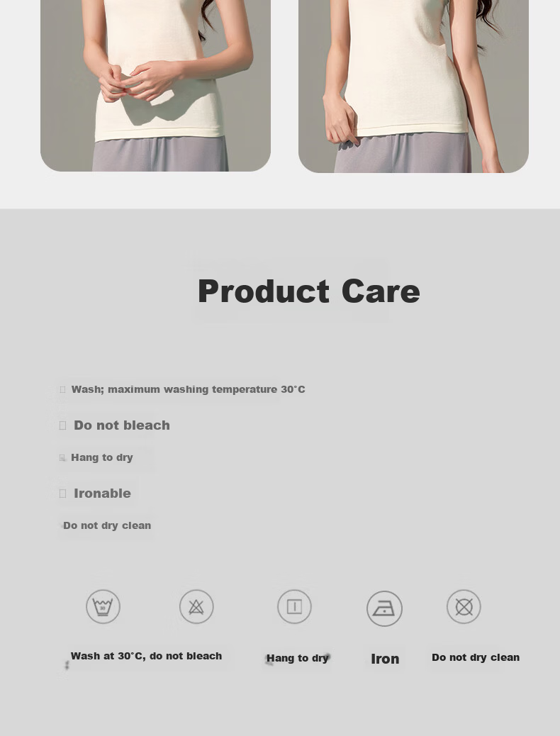 Yiershuang Women's Vest Tank Top 100% Cotton A-Class Baby Grade Antibacterial Sleeveless Shirt All-Season Basic Layer 20