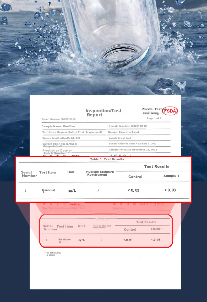 AUX Pre-Filter Universal Installation 10T Backwash Explosion-Proof Lead-Resistant Cold-Resistant Q1pro 8