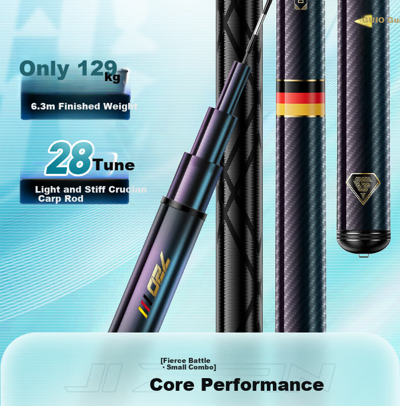 Lingluren Action Small All-Purpose Fishing Rod, Handheld Ultra-Light And Ultra-Hard Pole, Lightweight Carp And Crucian Carp Rod, Leisure Fishing Rod, 7.2m 2