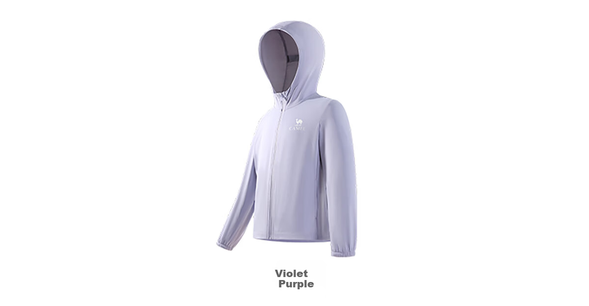 CAMEL [Mianmianbing] Children's Sun Protection Clothing, Summer Ice-Cool Breathable Lightweight Jacket, Skin Coat for Older Children, UV Protectio 9