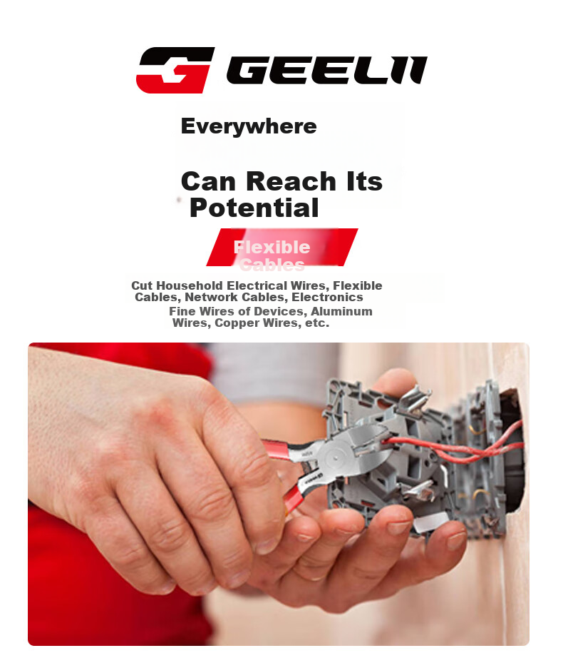GeeLii 5-Inch Diagonal Cutting Pliers Electronic Plastic Nippers 65012 5