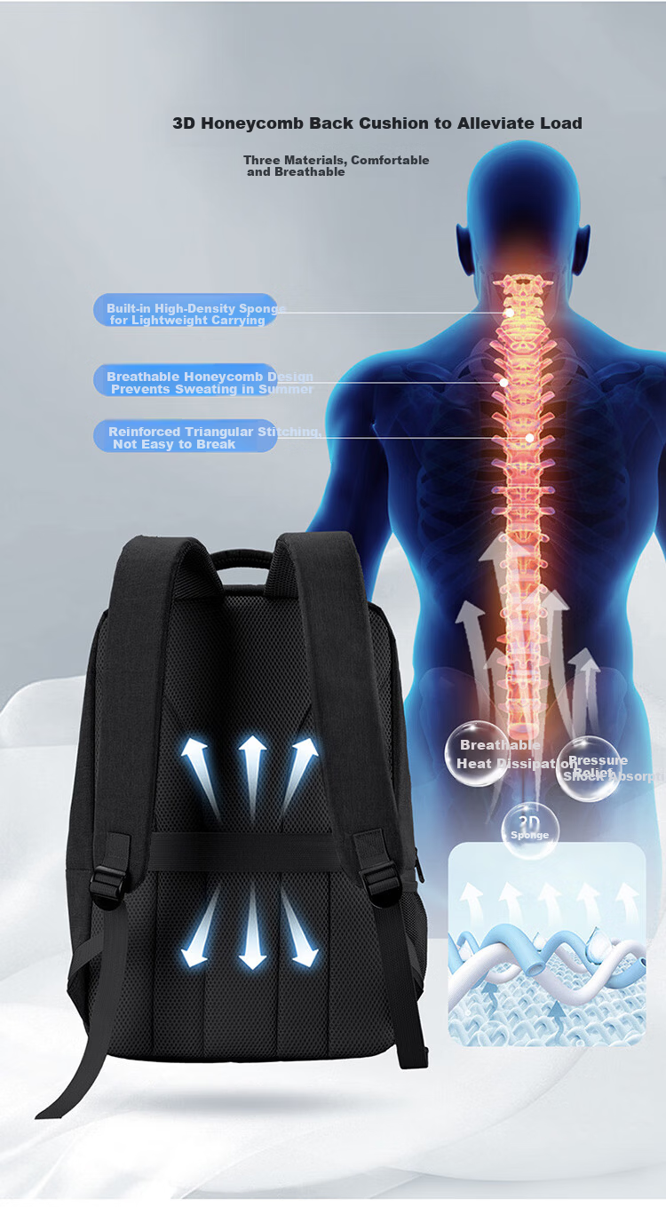 Biyoumei Laptop Backpack Dual Shoulder Outdoor Business Travel Bag 14-inch Compatible with Lenovo Asus Dell 8