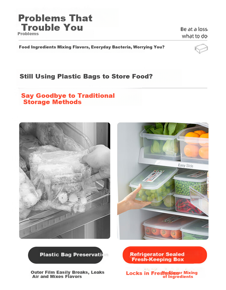 Daisy Leaf Japanese Style Freezer Meat Storage Box Fresh-Keeping Sealed Antibacterial Container 2