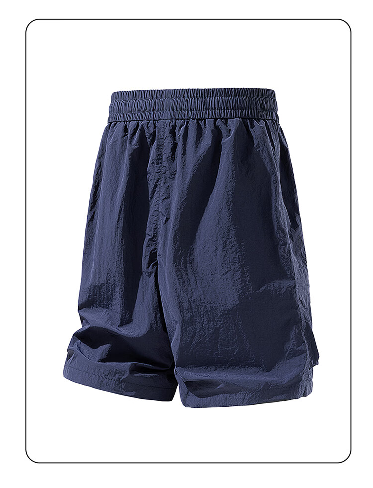 Dingfengbaoluo Men's Ice Silk Summer Sun Protection Workwear Loose Breathable Quick-Dry Sports Shorts LKD02 Black 3XL 22