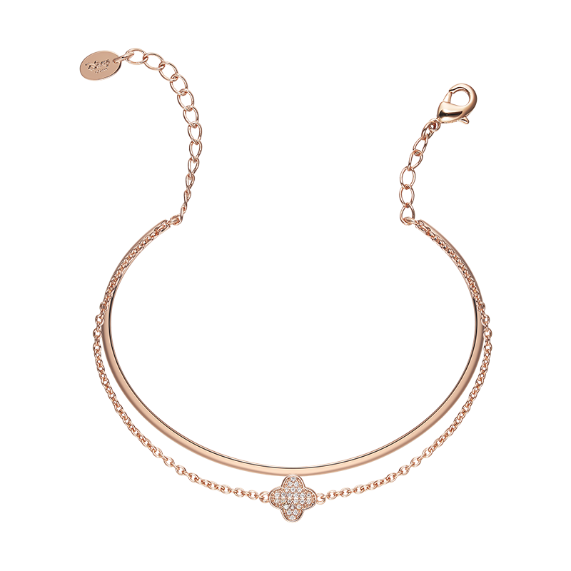 Disney Clover Bracelet Bangle for Women Premium 2026 New Gift for Wife Mom Girlfriend Qixi Valentine's Day Present