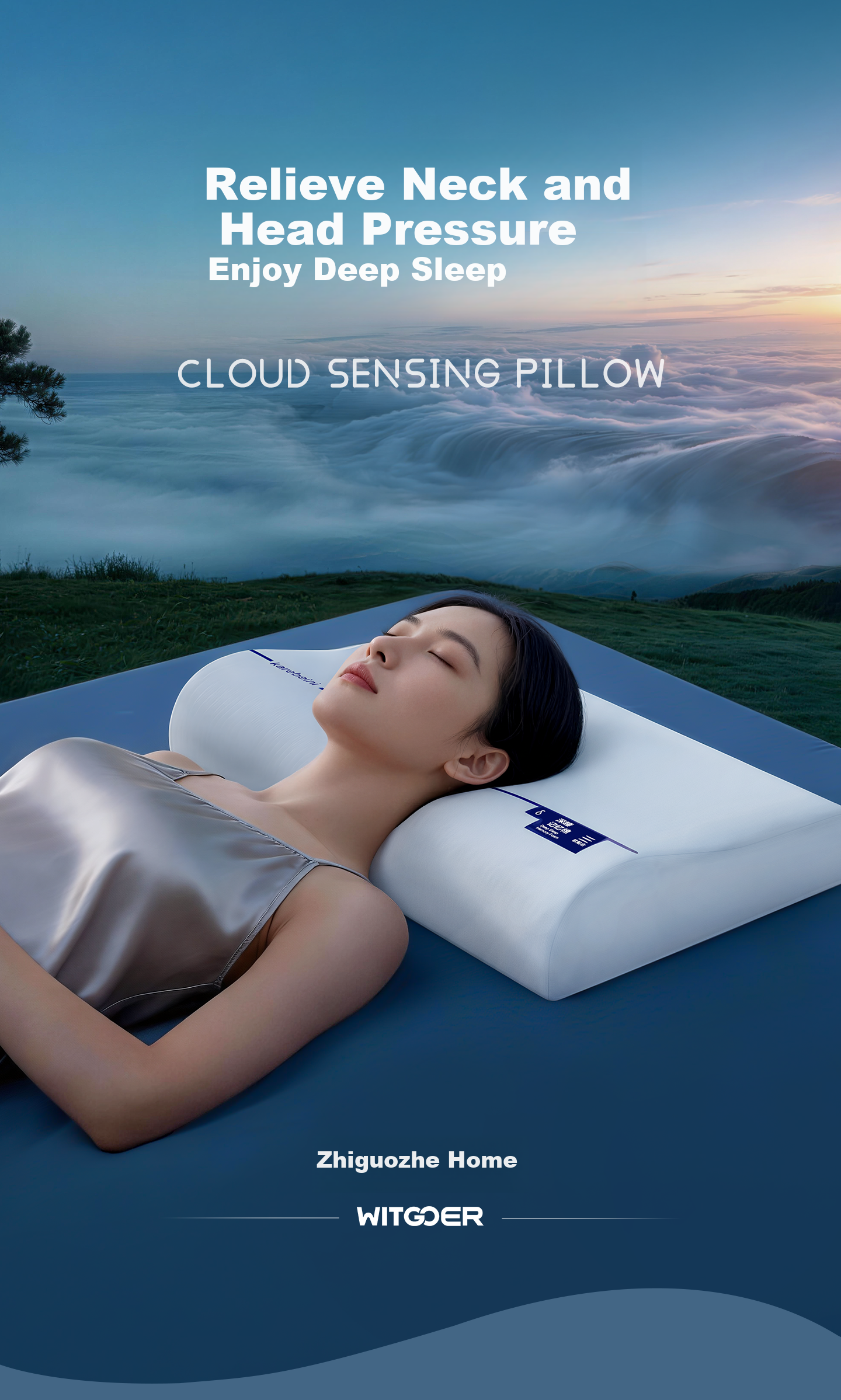 Zhiguozhe [Class A Maternal and Infant Grade] Memory Foam Neck Support Pillow Cervical Pillow Deep Sleep Special Adult Student Extra Large Size 1