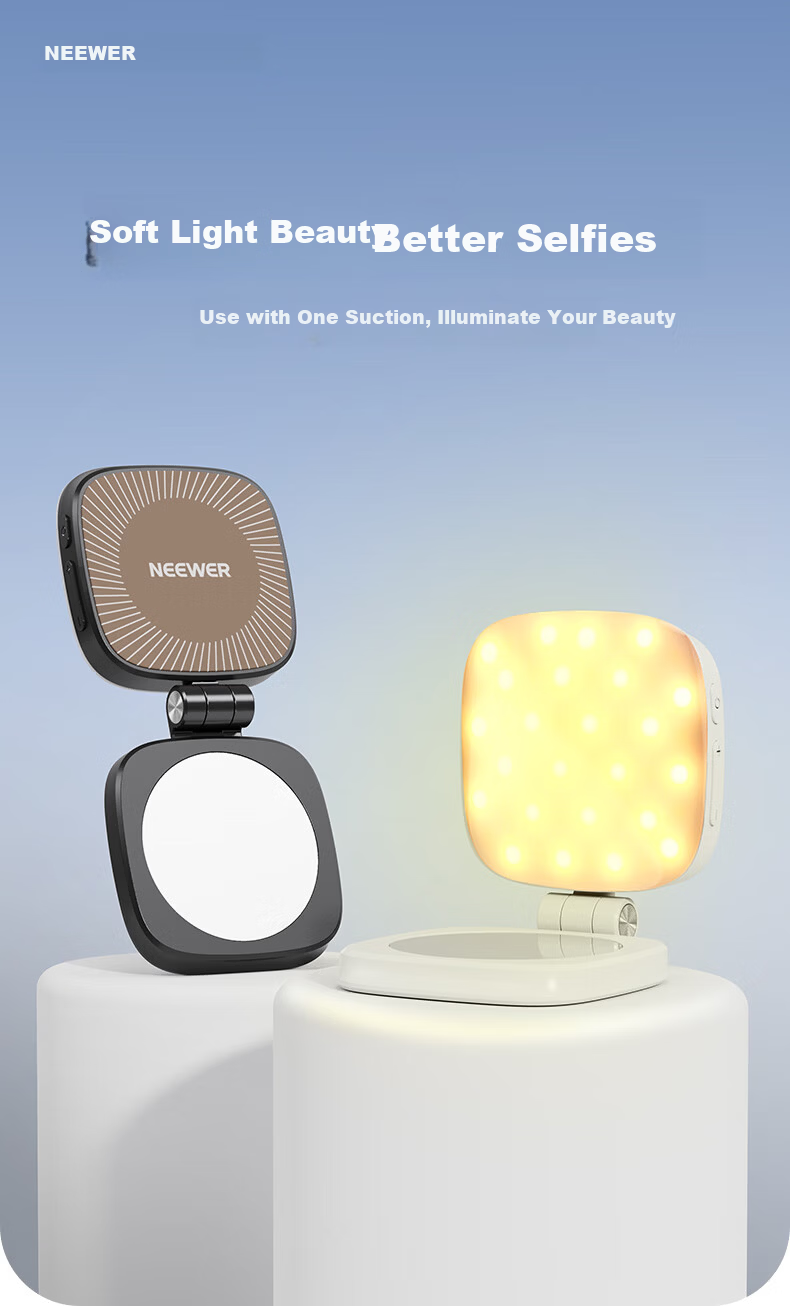 NEEWER RGB Magnetic Full-Color Portable LED Pocket Bi-Color Temperature Fill Light for Mobile Phones Live Streaming Photography Light for Mirrorless Cameras Flash Indoor Portrait Constant Light 1