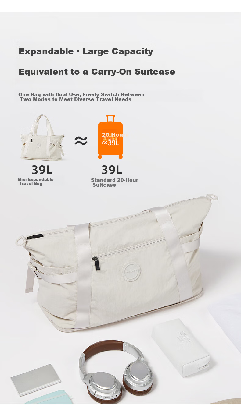 Mixi Large Capacity Travel Bag for Women, Business Trips, Short Trips, Gym, Men, Carry-on Portable Sports Handheld Universal Bag 3