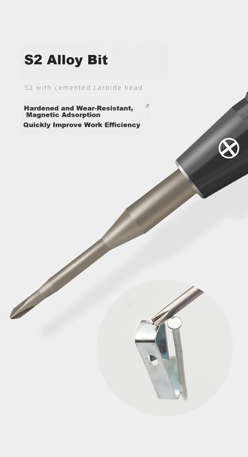 Yarun S2 Steel Screwdriver, Phone Disassembly Tool for Apple And Android, Hexagonal And Phillips Screwdriver Bits, Y-Shaped Screwdriver, 0.6Y 7